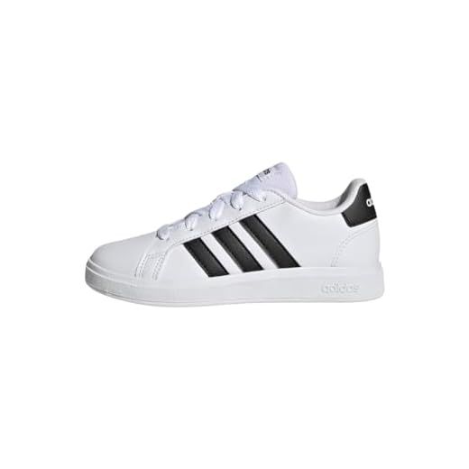 adidas Grand Court Lifestyle Tennis Lace-Up Shoes, Zapatillas de Tenis Unisex niños, Cloud White Core Black Core Black, 40 EU