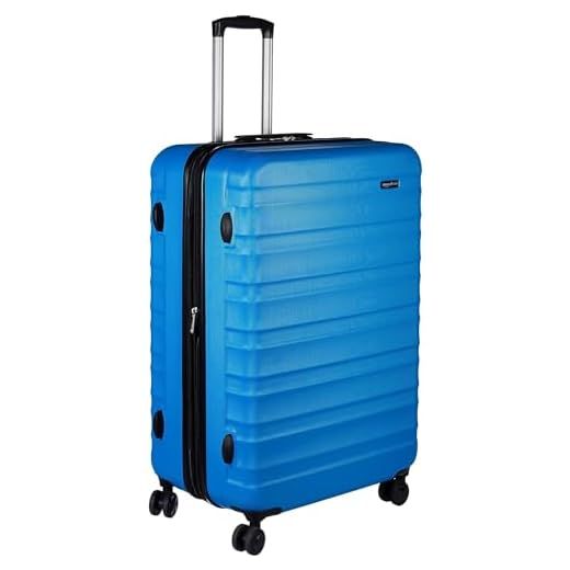 Amazon Basics Maleta de viaje rígidaa giratoria - 78 cm, grande, Azul claro
