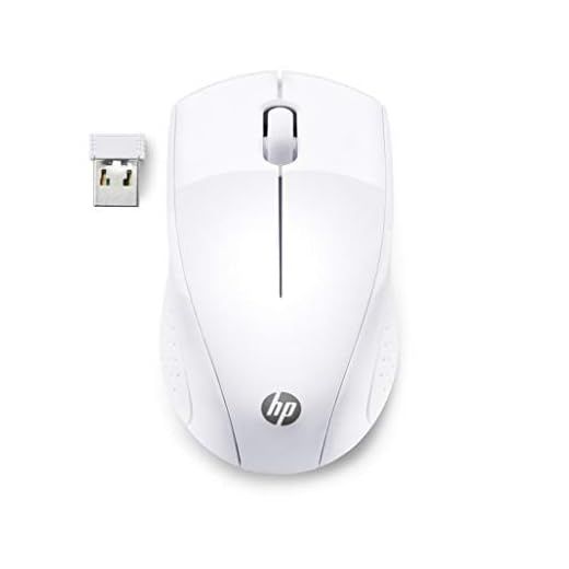 HP 220 - Ratón Inalámbrico (1600 PPP, 2 Botones y una Rueda de Desplazamiento, Tecnología LED Azul, Batería 15 Meses Duración, Windows 7, 8, 10 - Mac OS - Chrome™ OS), Color Blanco (Snow White)