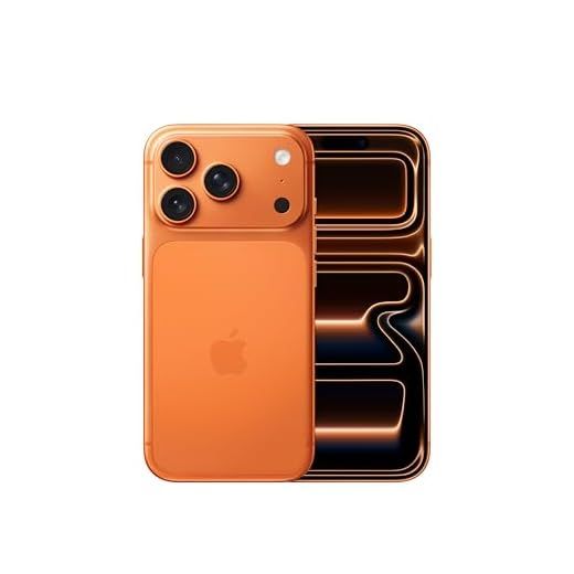 iPhone 17 Pro de 1 TB: Pantalla de 6,3 Pulgadas con Promotion hasta 120 Hz, Chip A19 Pro, autonomía revolucionaria, Sistema de cámaras Pro Fusion con cámara Frontal Center Stage; Naranja cósmico