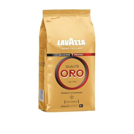 Lavazza, Qualità Oro, Café en Grano Natural, Ideal para la Máquina de Café Espresso, con Notas Aromáticas de Frutas y Flores, 100% Arábica, Intensidad 5, Tueste Medio, Paquete de 1 kg