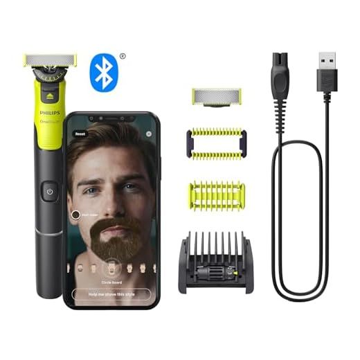 Philips OneBlade 360 con Bluetooth, Recortadora para Barba y Cuerpo, Afeitadora Eléctrica Hombre, Depilación masculina, 2 Cuchillas, 5 Longitudes, 60 minutos de uso con 1 hora de carga, QP4631/30