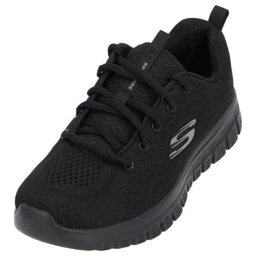 Skechers Graceful Get Connected Regular, Zapatillas Mujer, Black Mesh Trim, 40 EU