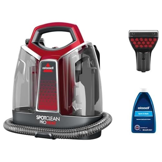 BISSELL SpotClean ProHeat, Aspiradora de Agua Tapiceria, Lava Aspiradora con Tecnología HeatWave, Limpiador de Liquidos para Alfombras, Tapiceria, Sofa, Autos y Más, Motor Potente de 330W, 36988