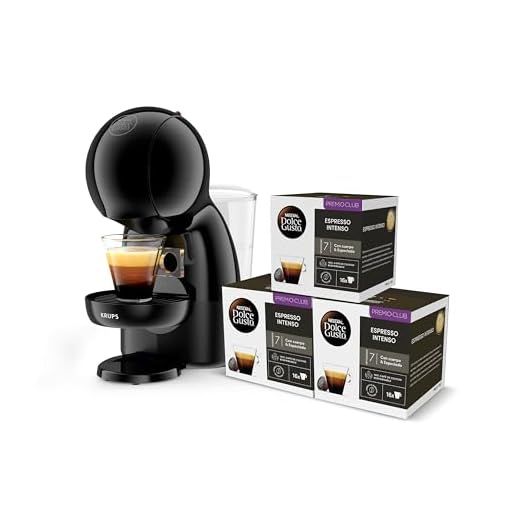 Krups Nescafé Dolce Gusto Piccolo XS KP1A3BCAS - Cafetera de cápsulas de 15 bares,0.8L capacidad, caliente en 40 s, modo eco, color negro