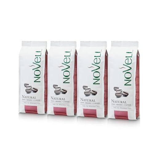 NOVELL - Café en Grano Natural 100% Arábico 1kg | 4 Bolsas de 250g | Tostado Medio | Café Arábico Sostenible