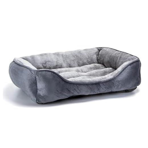 Nobleza Cama Perro, Cama para Perro Lavable, Cama de Perros Medianos Antideslizantes con Relleno de Fibras Super Suave, Cama para Mascotas Pequeños, 67 * 57cm