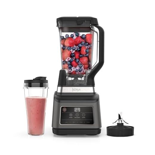 Ninja Batidora de vaso 2 en 1, 1200 W, 3 programas automáticos, 4 ajustes manuales, tecnología Auto-iQ, Jarra de 2,1 l y vaso de 700 ml, piezas aptas para lavavajillas, en negro, BN750EU