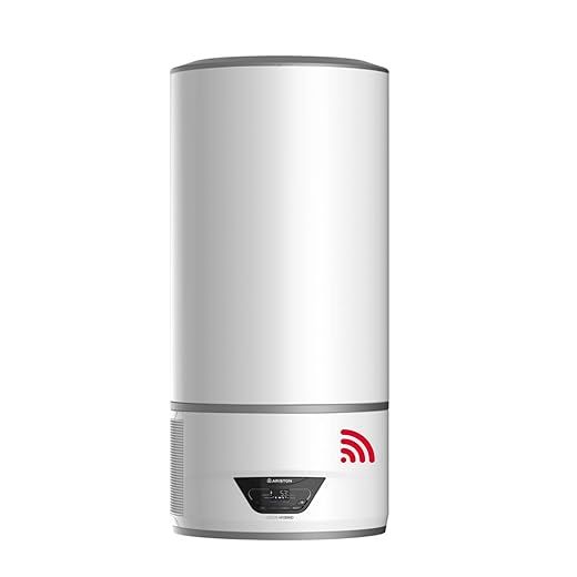 Ariston Lydos HybridWifi- Termo Eléctrico 100L Híbrido Bajo Consumo Bomba de Calor, Calentador de Agua Eléctrico Vertical 46,5x46,5x115,3 Instalación España Eficiencia A RangoA+/F Compatible con Alexa