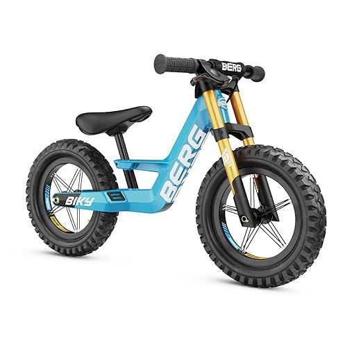 Berg Biky Bicicleta de Paseo con Freno de Mano a Partir de 2 años, neumáticos de Aire, Cuadro de magnesio, 12 Pulgadas, Bicicleta Infantil para niños y niñas, sillín de Altura Ajustable