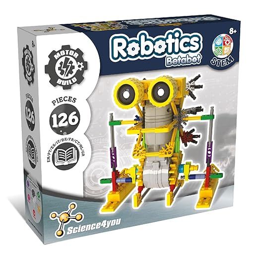 Science4you Robotics Betabot - Kit Robotica de 126 Piezas, Construye tu Robot Interactivo, Juegos de Construcciones, Juguetes de Montar, Regalos para Niños y Niñas de 8 9 10+ años