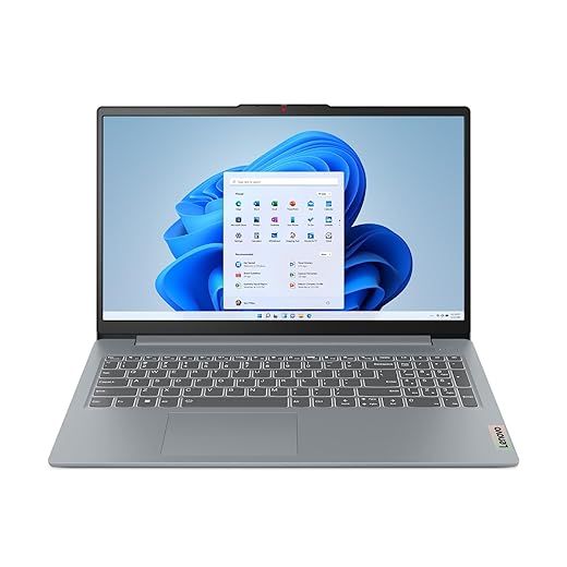 Lenovo IdeaPad Slim 3 Gen 8 – Ordenador Portátil 15.6" FHD (AMD Ryzen 7 5825U, 16 GB RAM, 512 GB SSD, AMD Radeon, Wi-Fi 6, Win 11 Home, Office Trial) Teclado QWERTY Español - Gris Ártico