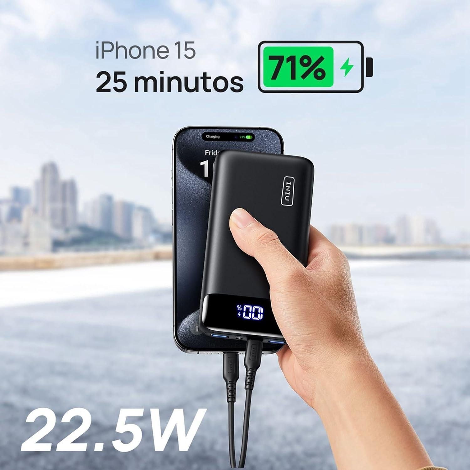 Ponemos a prueba el power bank INIU 22.5W 20000mAh