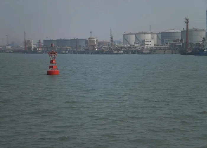 Petrochemical terminal at Tianjin Xingang Port. Image: Arrorro