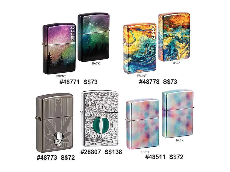 VillageSmith Gifts Singapore | Zippo (28807, 48511, 48771, 48773, 48778) 11 Zippo 48771 48778 48773 28807 48511