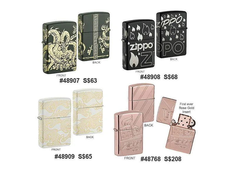 VillageSmith Gifts Singapore | Zippo (48768, 48907, 48908, 48909) 12 Zippo 48907 48908 48909 48768