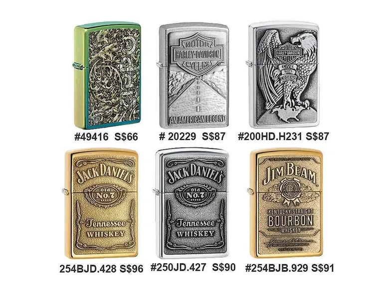 VillageSmith Gifts Singapore | Zippo (200HD.H231, 250JD.427, 254BJB.929, 254BJD.428, 20229, 49416) 13 Zippo 49416 20229 200hd.h231 254bjd.428 250jd.427 254bjb.929