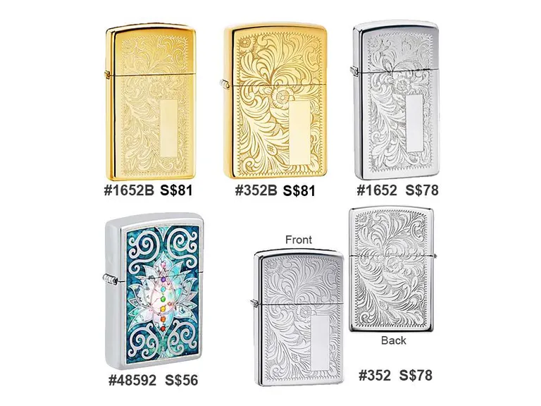 VillageSmith Gifts Singapore | Zippo (352, 352B, 1652, 1652B, 48592) 16 Zippo 1652b 352b 1652 48592 352