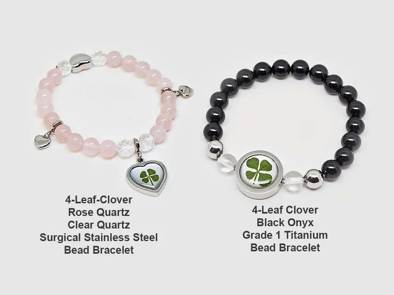 VillageSmith Gifts Singapore | 4-Leaf Clover Bracelets 4 Cloverpanel 4 Leaf Bead Bracelets