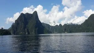 General View of the Cheow Lan Lake in the Khao Sok National Park.