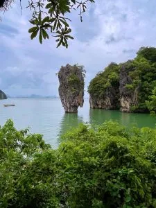 The famous James Bond Island in Phang-nga.