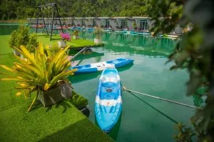Kayak on the Cheow Lan Lake, Khao Sok National Park.