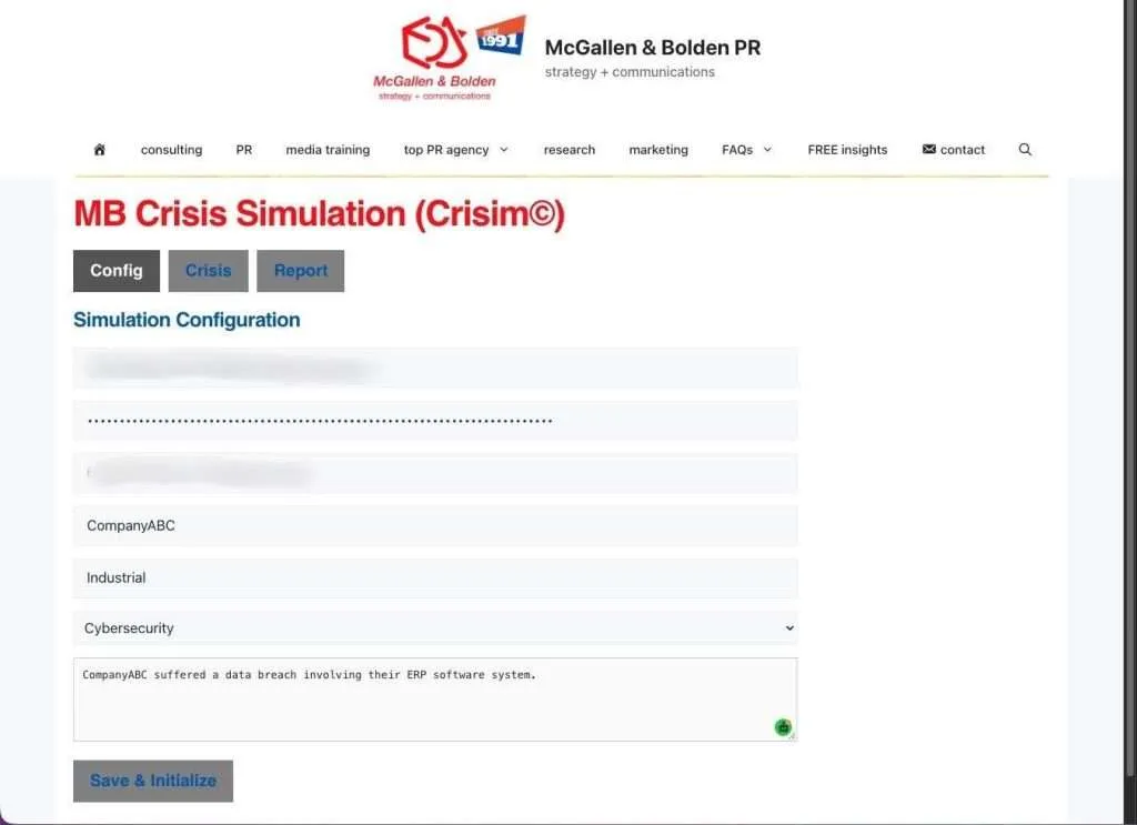MB Crisis Simulation© (Crisim©)