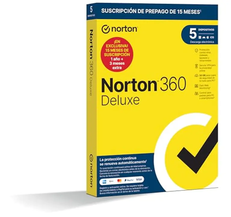 Probamos Norton 360 Deluxe 2025: 15 meses, 5 dispositivos Probamos Norton 360 Deluxe 2025: 15 meses, 5 dispositivos