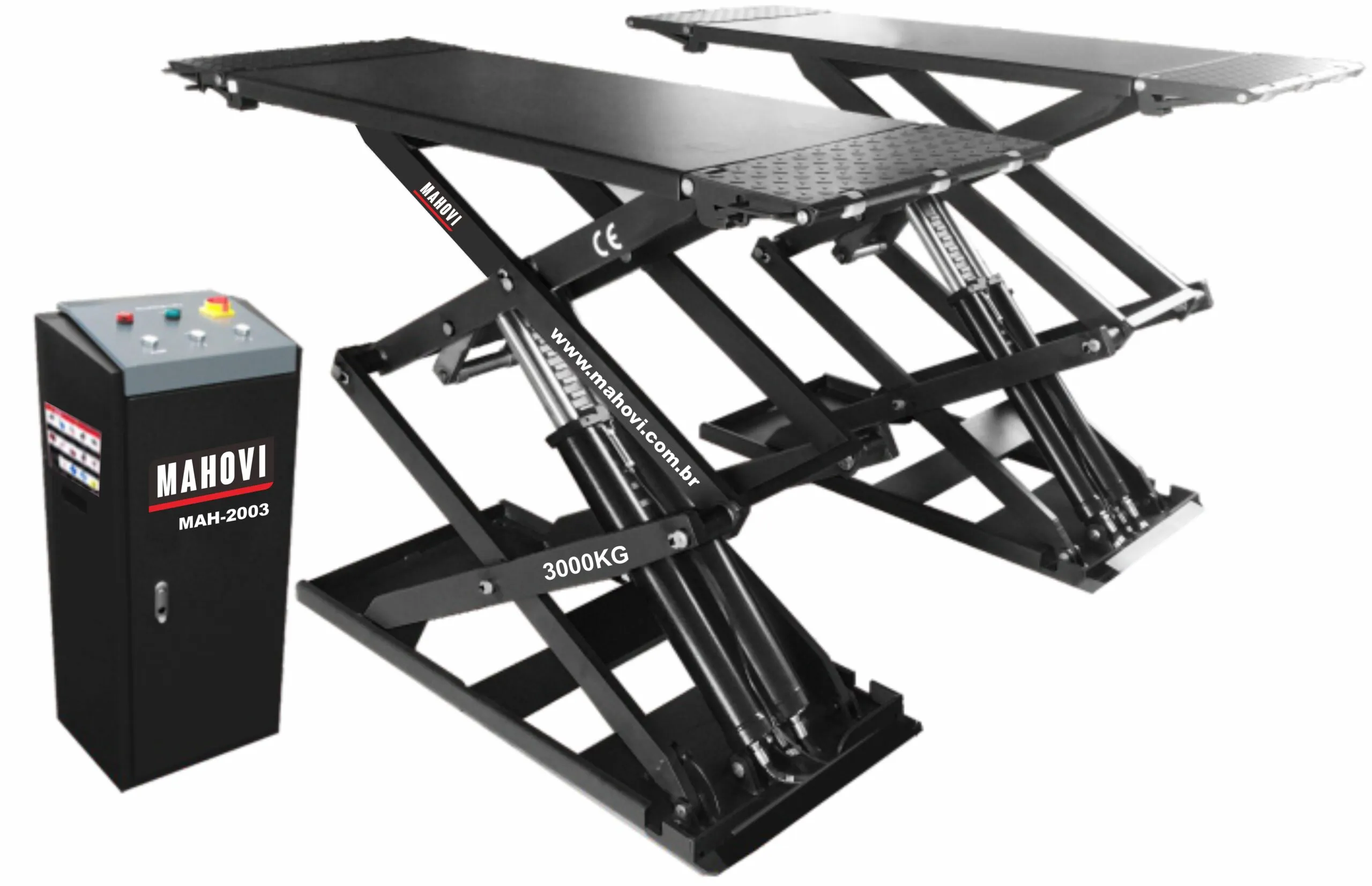 Elevador Automotivo Pantográfico Tesoura sobre Piso 3 Toneladas – MAH-2003