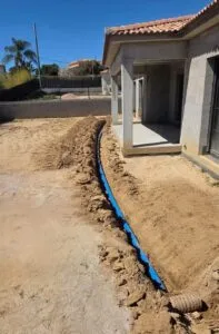 Travaux de viabilisation d'une villa neuve à Afa