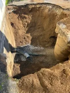 Fouille profonde et canalisation au lycée Laetitia à Ajaccio