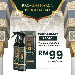 PAKEJ BIJAK - RAUDHAH SPRAY 2 BOTOL
