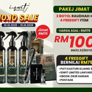 PAKEJ BIJAK 10.10 SALE!- RAUDHAH SPRAY 3 BOTOL
