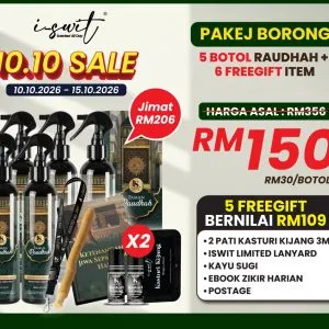 PAKEJ BORONG 10.10 SALE!- RAUDHAH SPRAY 5 BOTOL