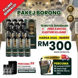 PAKEJ BALOI BORONG - RAUDHAH SPRAY 10 BOTOL