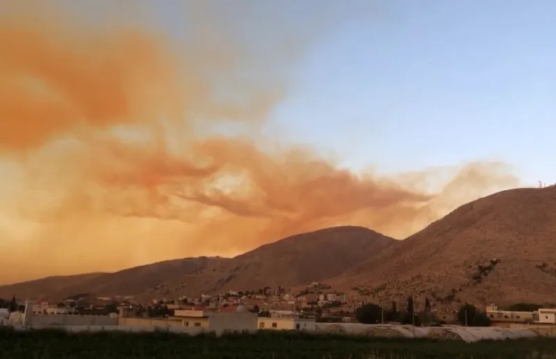 The smoke of the Beirut explosion spread over the sky of Lebanon