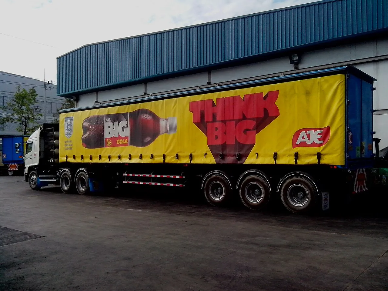 AJE BIGCOLA trailer truck in Thailand.