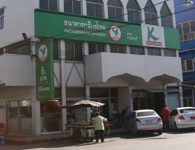 Kasikornbank the Thai Farmers' Bank in Kanchanaburi