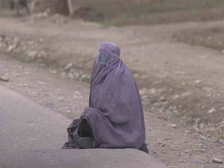 Woman wearing burka in Afghanistan