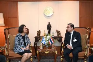 H.E. Dr. Alona Fisher-Kamm, Ambassador of Israel to Thailand, met with H.E. Mr. Sihasak Phuangketkeow, Deputy Prime Minister and Minister of Foreign Affairs, for a discussion on issues concerning Israeli visitors in Thailand, as well as ways to strengthen mutual understanding and cooperation.