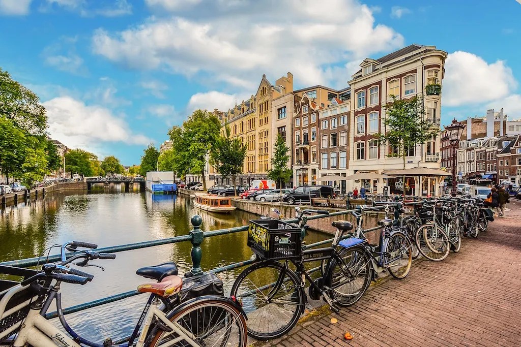 Canal in Amsterdam, Netherlands