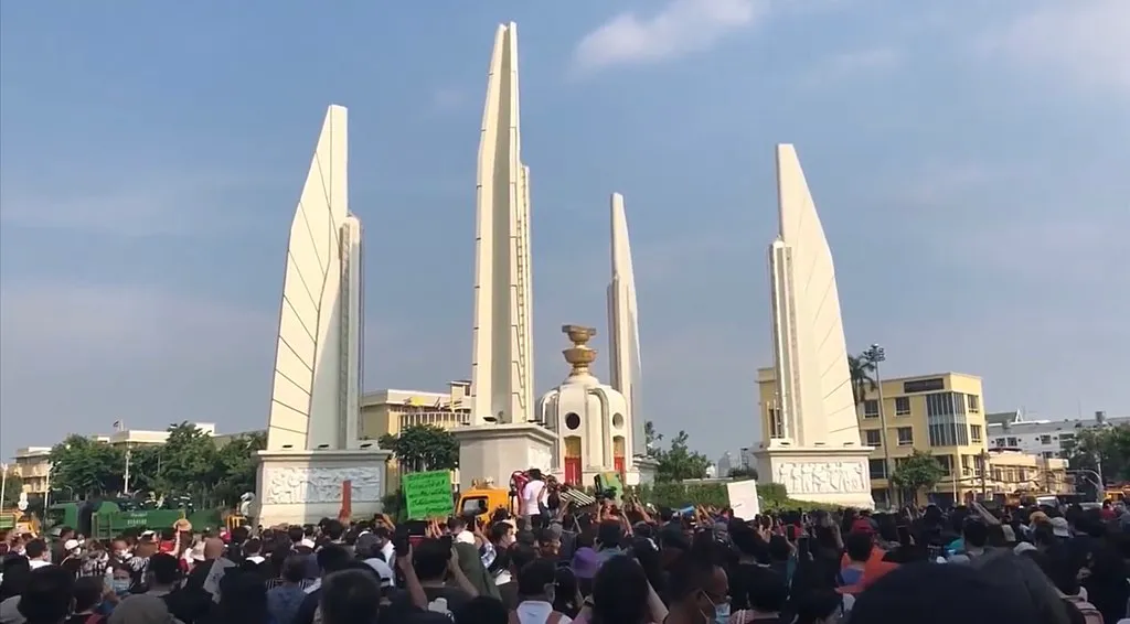 Anti-government protest at Democracy Monument in Bangkok July 18, 2020