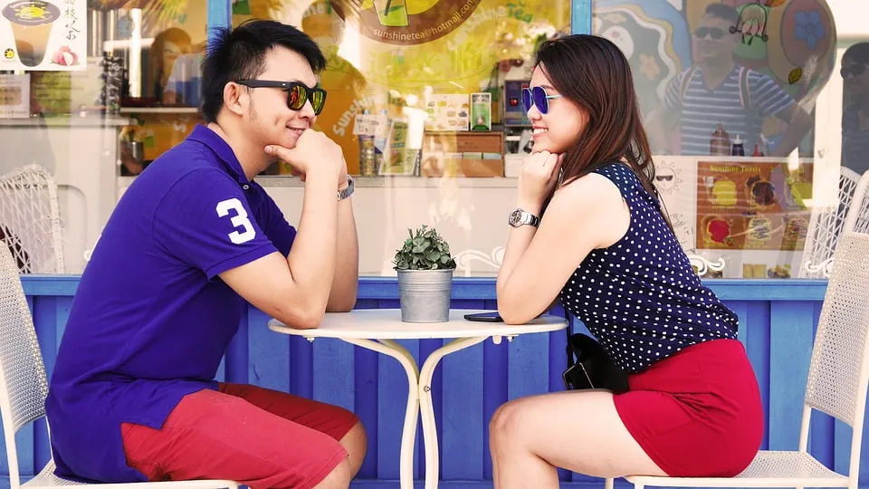Asian couple in love