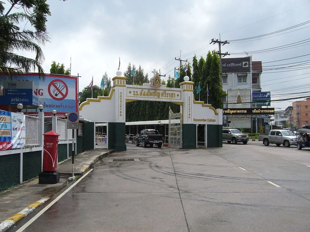 Main Entrance of the Assupmtion School in Sri Racha