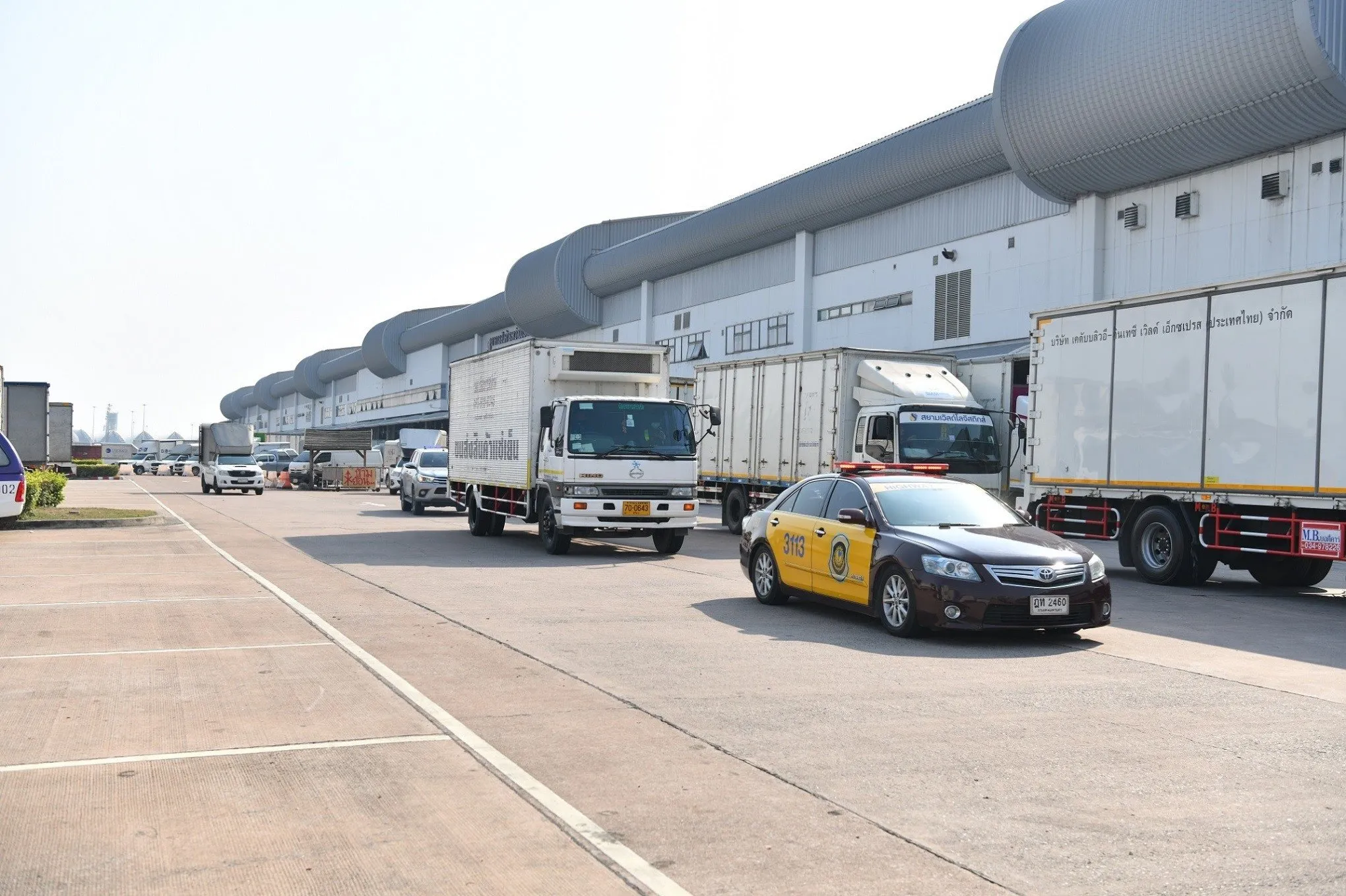 The Covid -19 vaccine AstraZeneca being transported to a temperature control warehouse.
