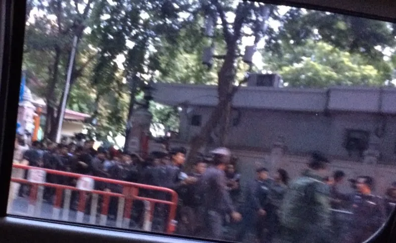 Thai police crime reenactment