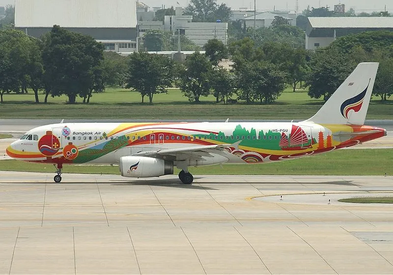 Bangkok Airways aircraft at Don Muang Airport Bangkok