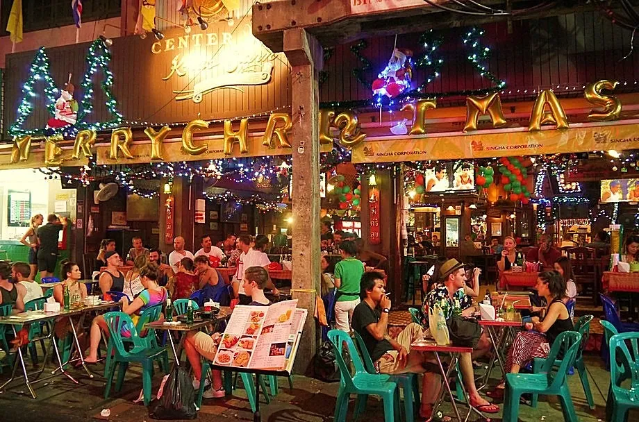 A pub restaurant in Khao San Road, Bangkok