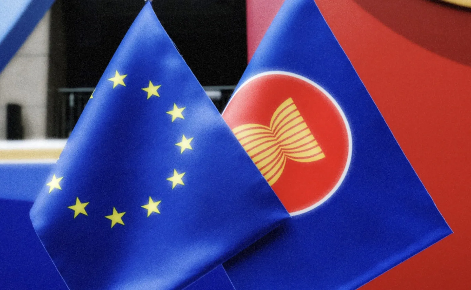 ASEAN flags.