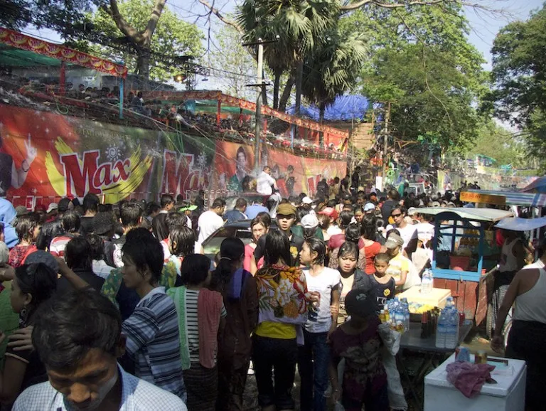 Thingyan celebration in Yangon, Myanmar